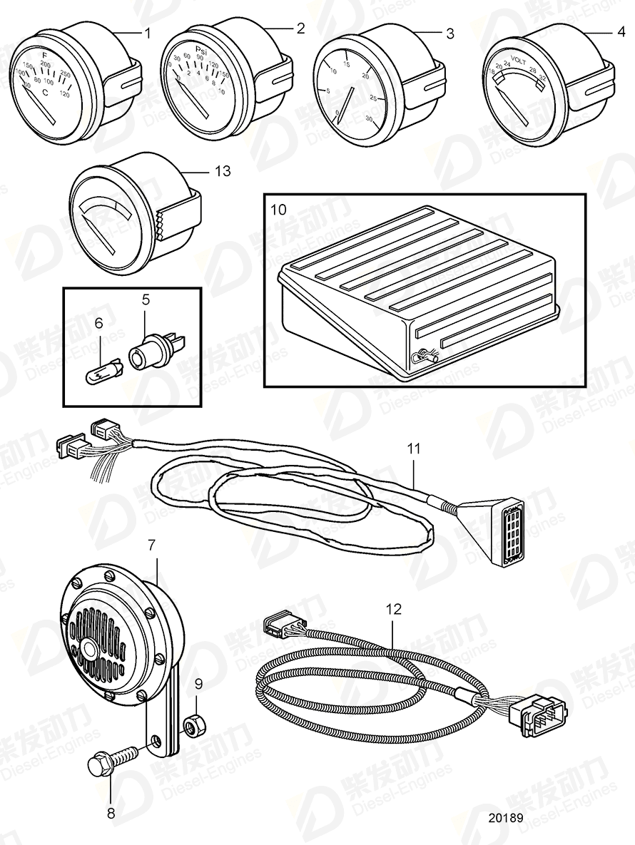 VOLVO Cable harness 874846 Drawing